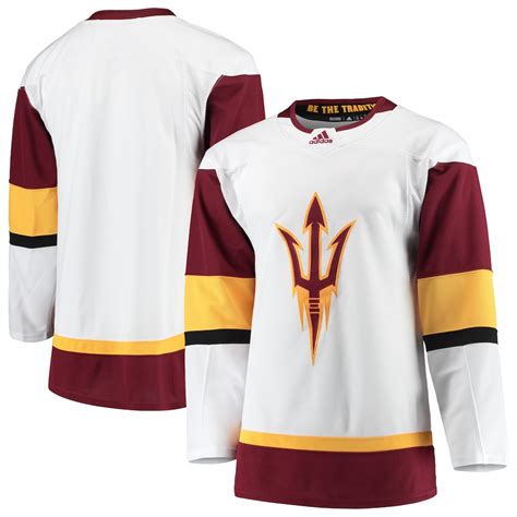 adidas men's arizona state sun devils white replica hockey jersey|arizona state basketball jersey.